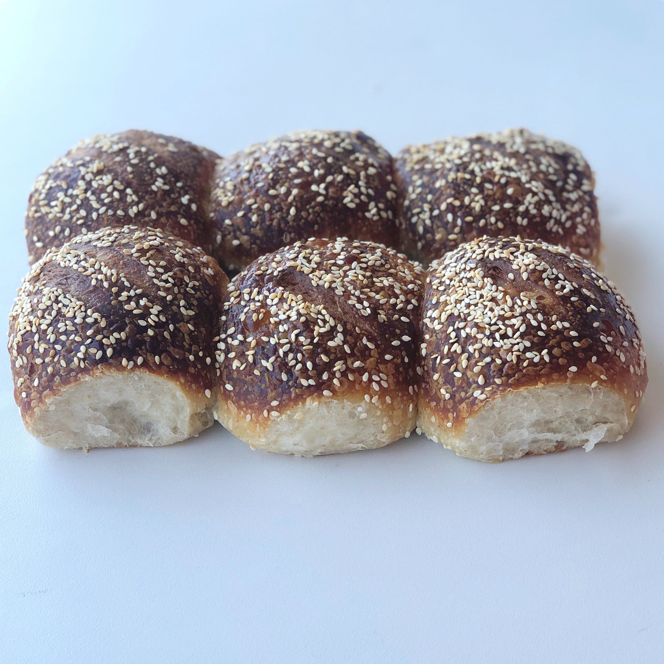 Wholesale Brioche Sesame Seed Bun Case 12 Packs Of 65g Buns 6 Per Case Knead Bakehouse 7922